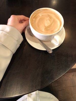 Almond milk cappuccino  at Java Bistro in Stellenbosch