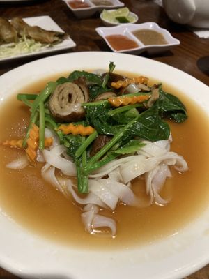 Rice noodle with seitan   at Evergreen Vegetarian - DN Branch in Phnom Penh