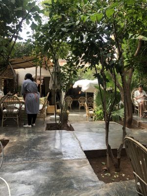 The cafe   at La Famille in Marrakech