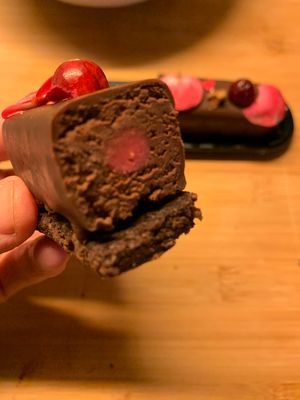 Just too good!!! Raspberry chocolate and secret recipe so delicious at Be Nuts in Brussels