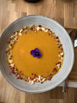 Butternut soup at Be Nuts in Brussels