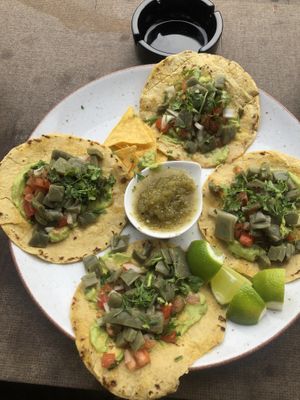 Vegan tacos 🌮 with cactus meat   at Kraftpaule in Stuttgart