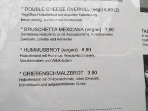 snack options  at Kraftpaule in Stuttgart