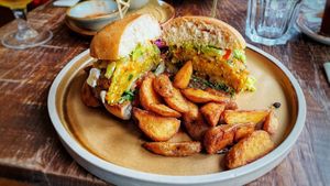 Jackfruit burger at The Quarter Restaurant in Taunton