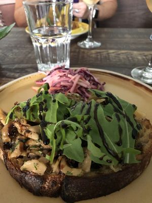 Jackfruit bruschetta  at The Quarter Restaurant in Taunton