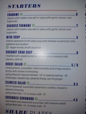 Starters at Blue Sushi Sake Grill in Westlake