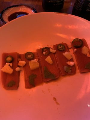 Vegan tuna   at Blue Sushi Sake Grill in Westlake