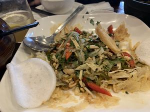 Mushroom salad  at Huong Sen Lotus Vegetarian in Houston