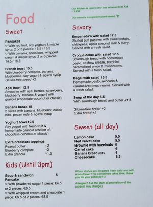 Menu - March 2025 at Kato Gâteaux in Mechelen