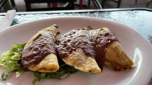 Empanaditas (requested vegan option) at Fiesta Oaxaca in Santa Fe