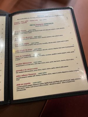 Menu 3  at Fiesta Oaxaca in Santa Fe