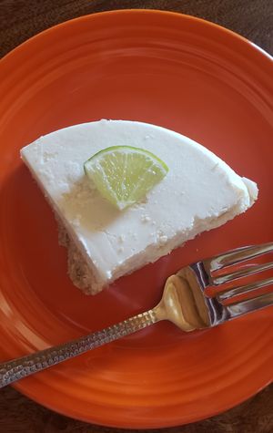 Lime cheesecake (to die for) at Fiesta Oaxaca in Santa Fe