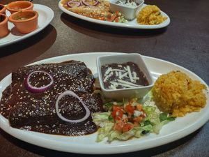 Oaxaca Mole Enchiladas at Fiesta Oaxaca in Santa Fe