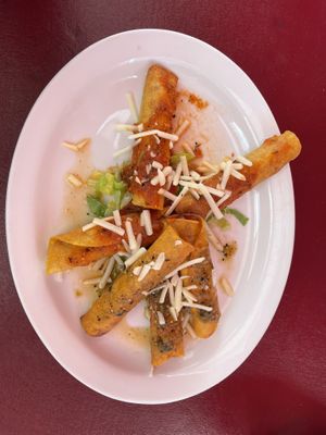 Taquitos w/ vegan cheese  at Fiesta Oaxaca in Santa Fe