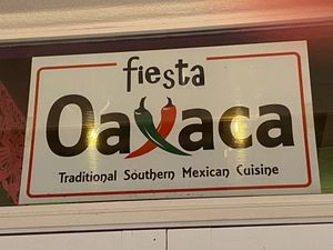 Restaurant Sign at Fiesta Oaxaca in Santa Fe