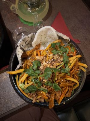 8. Mango Beef, with vegan meat  at Onocubes in Frankfurt