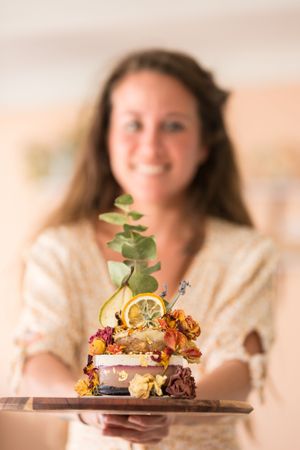 Mini Celebration cake at Maple & Sage in Maleny
