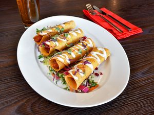 Flautas de Camote at Capullo Cocina Mexicana in Walnut Creek