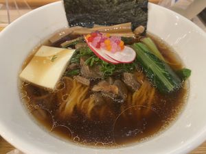 Vegan ramen at Ramen Cafe de Iino in Tokyo