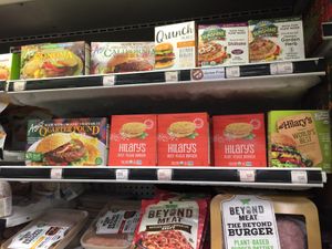 Vegan burgers  at Hawaiian Moons Market in Kihei
