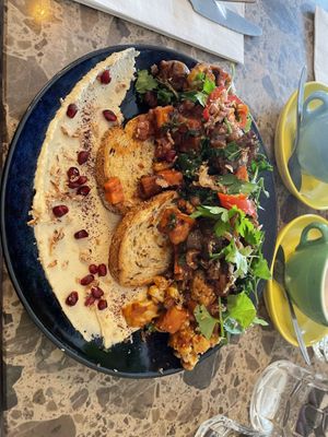 Vegan chilli hash   at Neighbours Cafe in St Kilda