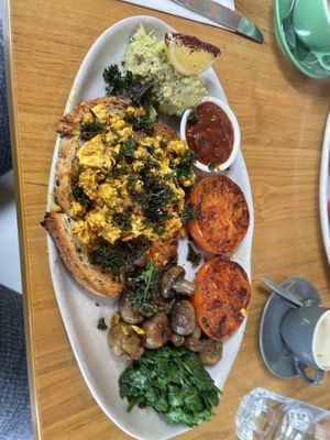 Vegan breaky   at Neighbours Cafe in St Kilda