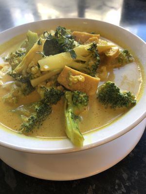 Vegan laksa at Satay Village in Wellington