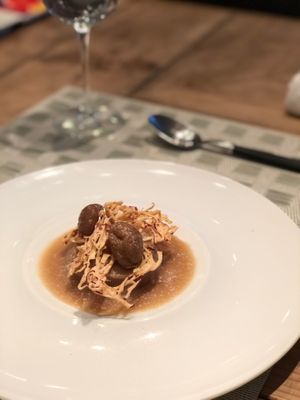 Chestnut desert  (prepared for Vegan)  at Chez Tomo in Tokyo