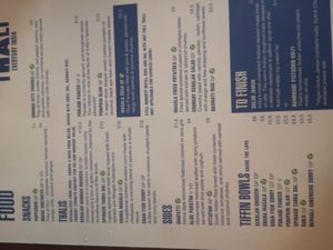 Regular menu at Thali in Bristol