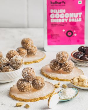 These energy balls are a perfect snack for people who are health conscious and have a sweet tooth. 
Made with the goodness of nuts, dates, coconut and nothing else! at Katharos Foods in Mumbai