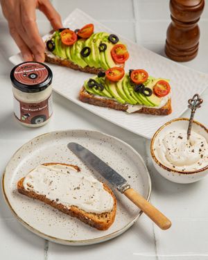 Avo Toast with Fresh Black Pepper Cheese Spread at Katharos Foods in Mumbai