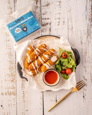 Fried Mozzarella Sticks at Katharos Foods in Mumbai