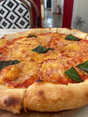 The pizza was so delicious. Found an outstanding vegan cheese shop. There is a wide range of vegan cheese and other products too. Excellent place to order vegan cheese. at Katharos Foods in Mumbai