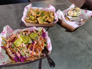 Döner Teller, Classic Fried Chick’n, Gyros Wrap at Döner Summer in York