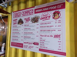 Menu as of 7th October 2020 at Döner Summer in York