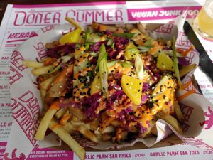 The Korean BBQ teller tray - absolutely outstanding! I dream about this. at Döner Summer in York