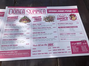 Menu at Döner Summer in York