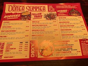 Menú  at Döner Summer in York