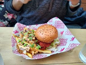 Buffalo ranch burger with animal fries at Döner Summer in York