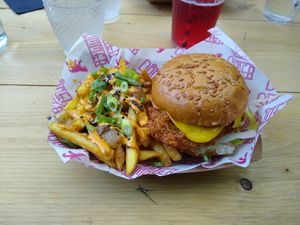 What's garlic in French burger with animal fries at Döner Summer in York