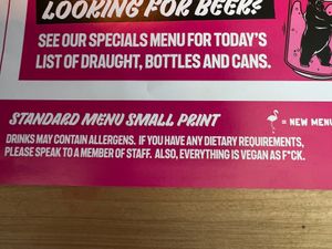 great small print! at Döner Summer in York