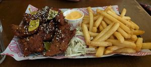 Buttermylk Chick'n Combo - Tossed in Korean 2.0 sauce at Döner Summer in York