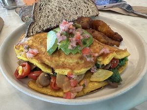 This Chic is Vegan omelette   at Hatch44 Cafe in Metuchen