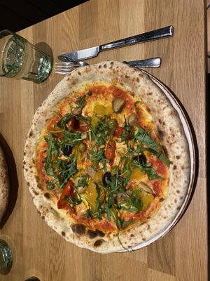 Vegetarian 2.0 Pizza with vegan cheese  at Zilla in Vantaa