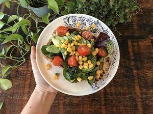 Vegan avocado toast at Echo Cafe in North Vancouver