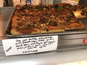 enchilada pizza  at Mana Foods in Paia