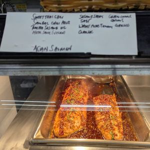 Vegan salmon at Mana Foods in Paia