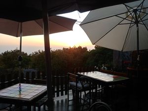 Sunset view at Jardin De Los Naranjos in La Palma
