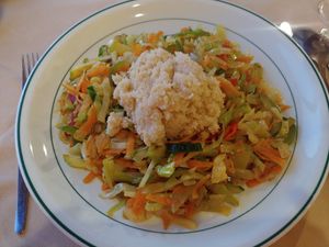 Vegetable cuscus (huge!) at Jardin De Los Naranjos in La Palma