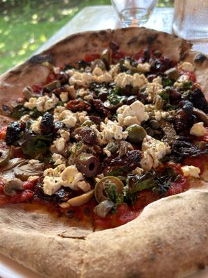 Pizza with tofuu  at Casa Italia in Nuevo Arenal